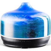 Porseme Aromadiffuser, 500 ml, handgeblazen glazen diffuser voor etherische oliën, luchtbevochtiger, ultrasoon, koele mist, stil, 7 soorten led-lichtkleuren, 15-21 uur, BPA-vrij voor woning, Dreamy