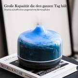 Porseme Aromadiffuser, 500 ml, handgeblazen glazen diffuser voor etherische oliën, luchtbevochtiger, ultrasoon, koele mist, stil, 7 soorten led-lichtkleuren, 15-21 uur, BPA-vrij voor woning, Dreamy