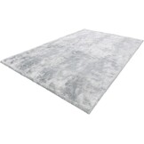 VEVOR Binnentapijt van zacht pluche met lange pool voor woonkamer, slaapkamer, modern hoogpolig esthetisch tapijt, pluisvrij, antislip, tie-dye, lichtgrijs, 1,8 x
