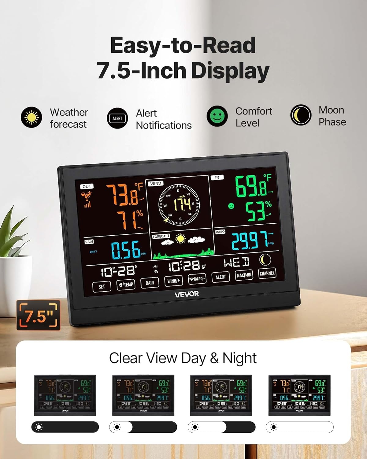 Draadloos Weerstation 5-in-1 met Zonne-energie | 34% Korting