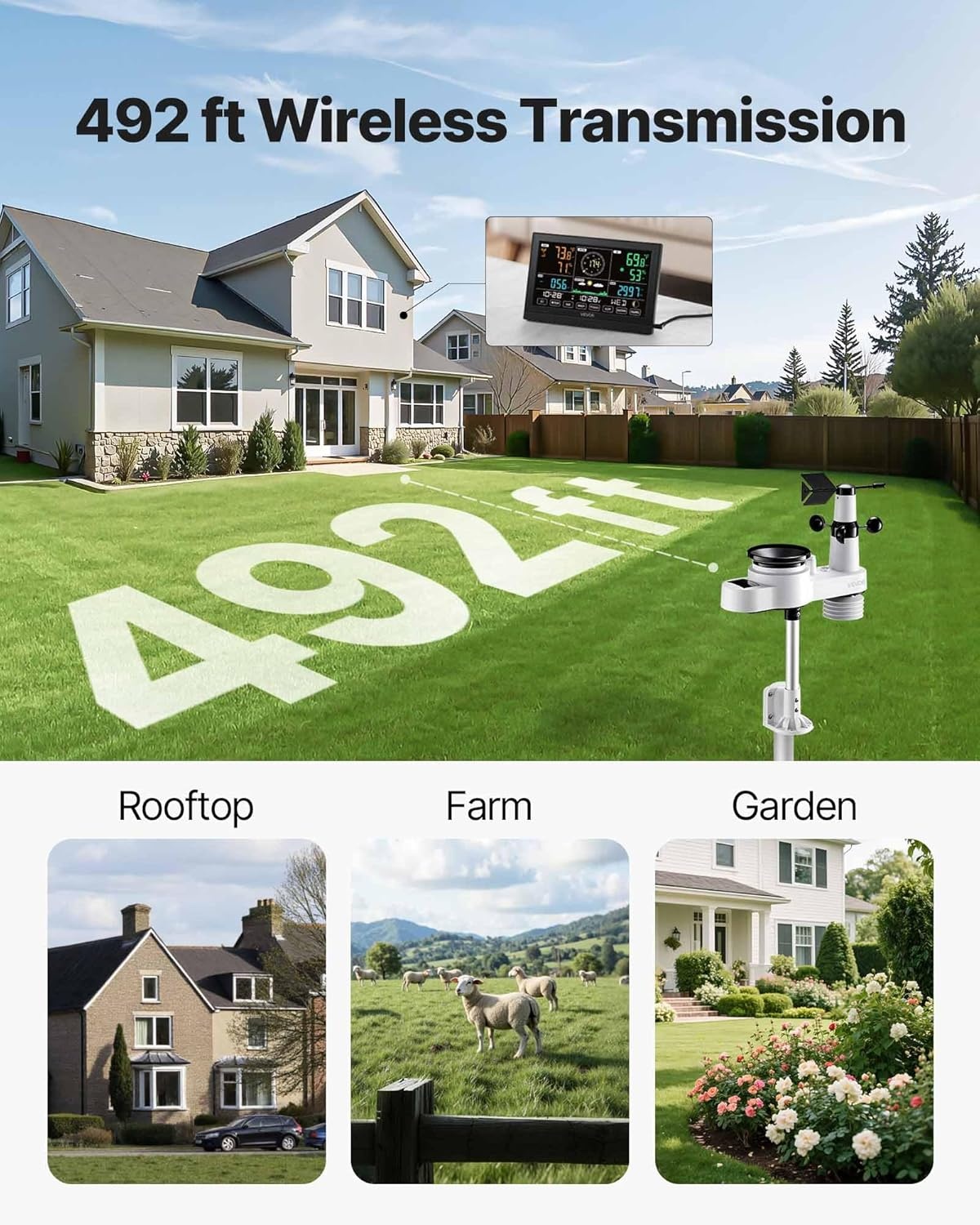 Draadloos Weerstation 5-in-1 met Zonne-energie | 34% Korting