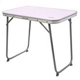 AKTIVE Camping table, foldable lightweight table, folding legs, dimensions 60 x 40 x 50 cm, MDF, steel frame, malva colours, carry handle (52870)