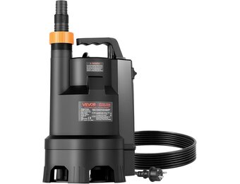 VEVOR Dompelpomp 690 W 17500 l/u voor vuil en schoon water van PP-GF20 met automatische vlotterschakelaar, lange kabel, max. hefhoogte 9 m, voor zwembad, tuin
