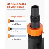 VEVOR Dompelpomp 690 W 17500 l/u voor vuil en schoon water van PP-GF20 met automatische vlotterschakelaar, lange kabel, max. hefhoogte 9 m, voor zwembad, tuin