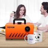 VEVOR Hete 620 W Druk voor Druk 33-89 cl 7,3-8,7 cm Diameter Sublimatiemachine 40-210 ℃ Aanpassing Gemakkelijk Aanpassing Afbeeldingen op Mok Beker, Zwart, Standaard