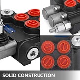 Vevor Hydraulische klep 2 spoel hydraulische directionele regelklep 11gpm hydraulische regelklep dubbelwerkend voor tractoren laders tanks zwart: industrieel en wetenschappelijk