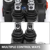 Vevor Hydraulische klep 2 spoel hydraulische directionele regelklep 11gpm hydraulische regelklep dubbelwerkend voor tractoren laders tanks zwart: industrieel en wetenschappelijk