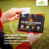 BetterDay® Premium handwarmers met hoes 100% natuurlijk - 80 zakverwarmers (40 paar) tot 62°C gaan tot 10 uur mee - Luchtgestuurde warmers - Handwarmer voordeelpak