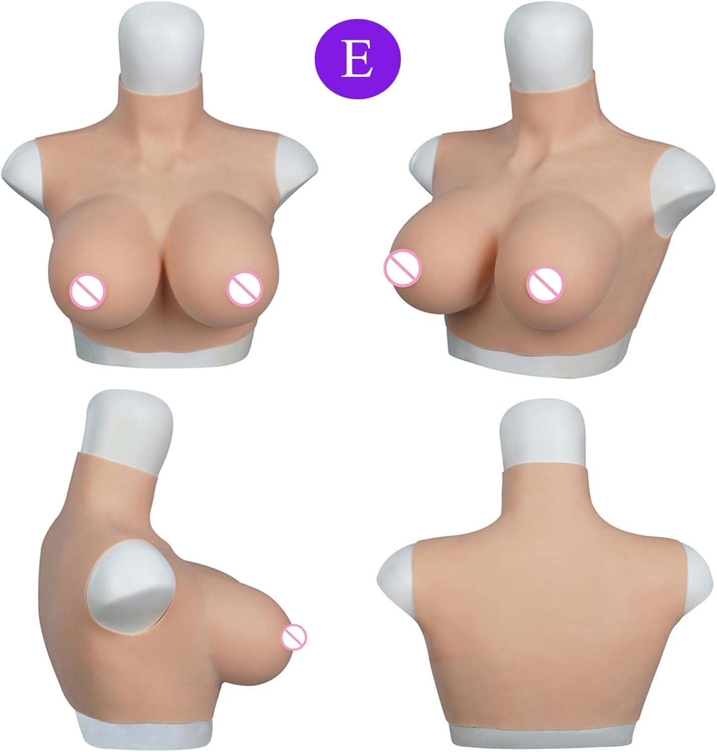 Zachte Siliconen Borsten B-G Cup voor Cosplay & Transgender