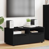 Zwarte TV-kast met Lade & Planken - 100cm Breed - 34% Korting