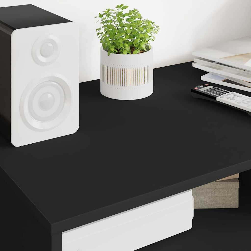 Zwarte TV-kast met Lade & Planken - 100cm Breed - 34% Korting