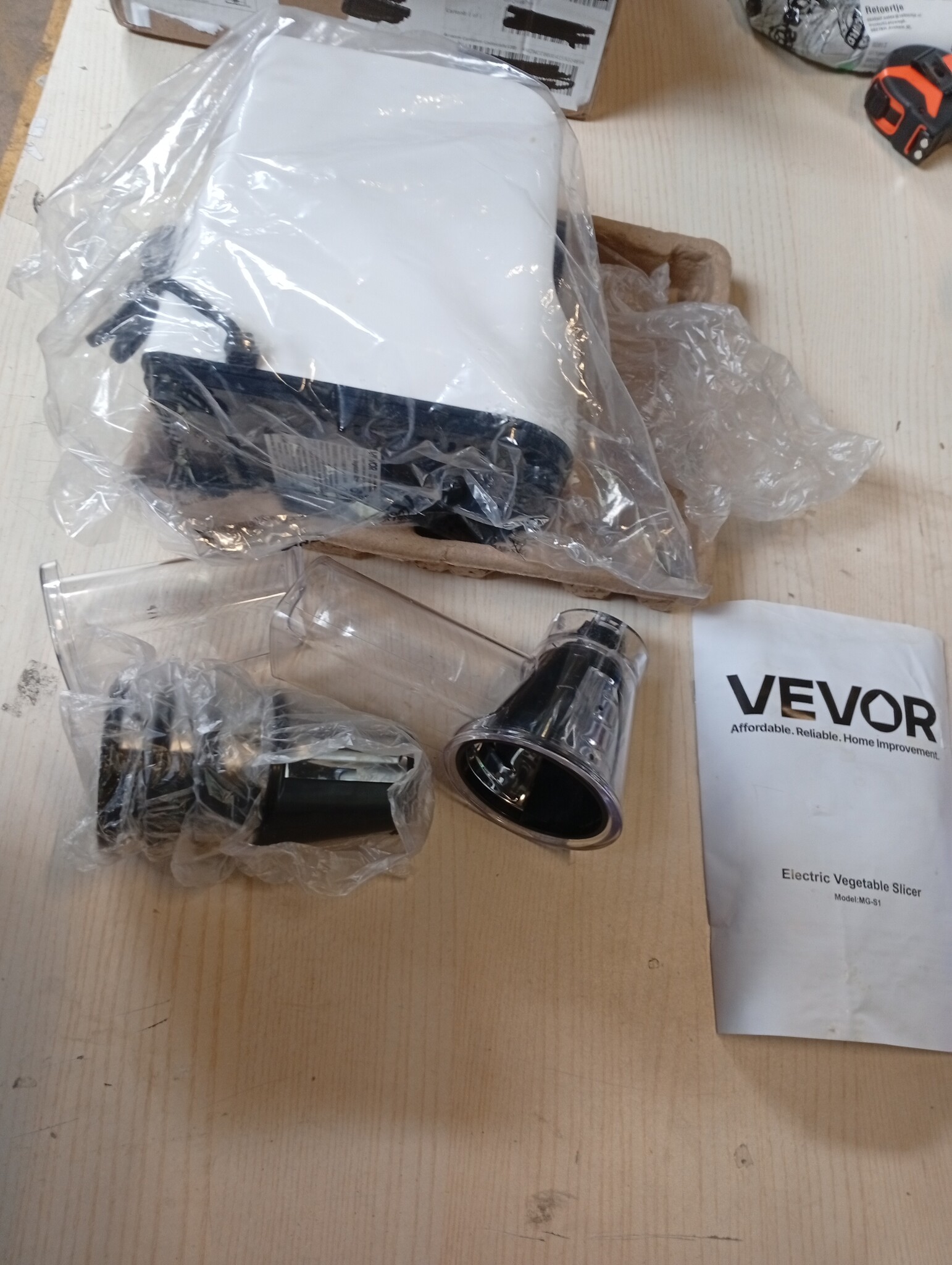 VEVOR Elektrische Groentesnijder 200W - 5-in-1 Keukenmachine met RVS Messen - RVS Kleur