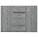 vidaXL Dressoir 88x30x65 cm bewerkt hout grijs sonoma eikenkleurig