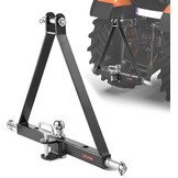 VEVOR 3-punts ontvanger met 50,8 mm ontvanger, 3-punts snelkoppeling, capaciteit ca. 2721,5 kg, adapter voor sleepstang voor zware tractoren, kleur zwart