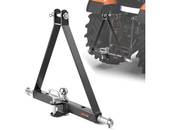 VEVOR 3-punts ontvanger met 50,8 mm ontvanger, 3-punts snelkoppeling, capaciteit ca. 2721,5 kg, adapter voor sleepstang voor zware tractoren, kleur zwart