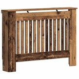 vidaXL Radiatorafdekking Oud Hout 112 x 19 x 81,5 cm Bewerkt hout