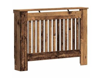 vidaXL Radiatorafdekking Oud Hout 112 x 19 x 81,5 cm Bewerkt hout