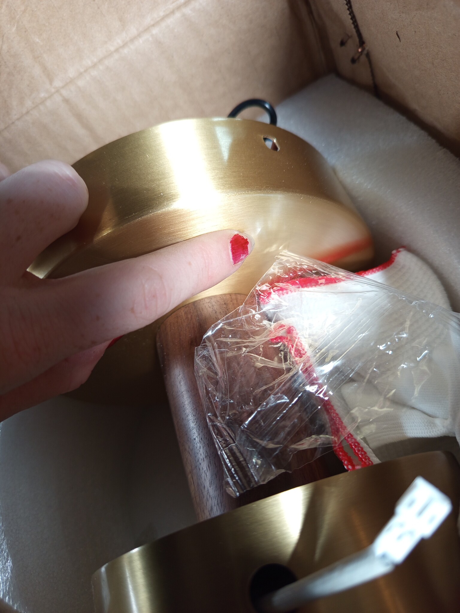 Moderne Plafondlamp Walnoothout met 5xBronzen LED, Dimbaar 3000K-6000K voor Woonkamer, Slaapkamer, Keuken, Eetkamer