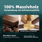 Moderne Plafondlamp Walnoothout met 5xBronzen LED, Dimbaar 3000K-6000K voor Woonkamer, Slaapkamer, Keuken, Eetkamer