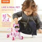 VEVOR Interactieve Robot Kat - Roze - 21 x 18 x 22 cm - Programmeerbaar speelgoed