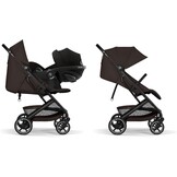 CYBEX Gold BEEZY Kinderwagen Met Ergonomische Ligstand, Vanaf De Geboorte Tot Ca. 4 Jaar (Max. 22 Kg), Compact Opvouwbaar, Gordelsysteem Met Één Hand Te Bedienen, Chocolate Brown
