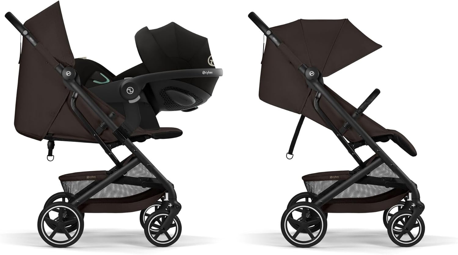 CYBEX Gold BEEZY Kinderwagen Met Ergonomische Ligstand, Vanaf De Geboorte Tot Ca. 4 Jaar (Max. 22 Kg), Compact Opvouwbaar, Gordelsysteem Met Één Hand Te Bedienen, Chocolate Brown