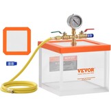 VEVOR Vacuümkamer 7,57 l, multifunctionele acryl vacuüm ontgassingskamer, transparante vacuümkamer voor het ontgassen van hars, ontgassing, ontgassing van gips, vacuümafzuiging acryl
