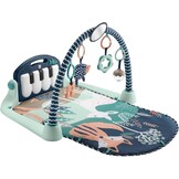 Fisher-Price BabyGym Speelmat voor Pasgeborenen met Trappel en Speel Piano Muziekspeelgoed en Speelgoed voor Spelen op de Buik, Marineblauw Hertje [Amazon Exclusive], HKX37