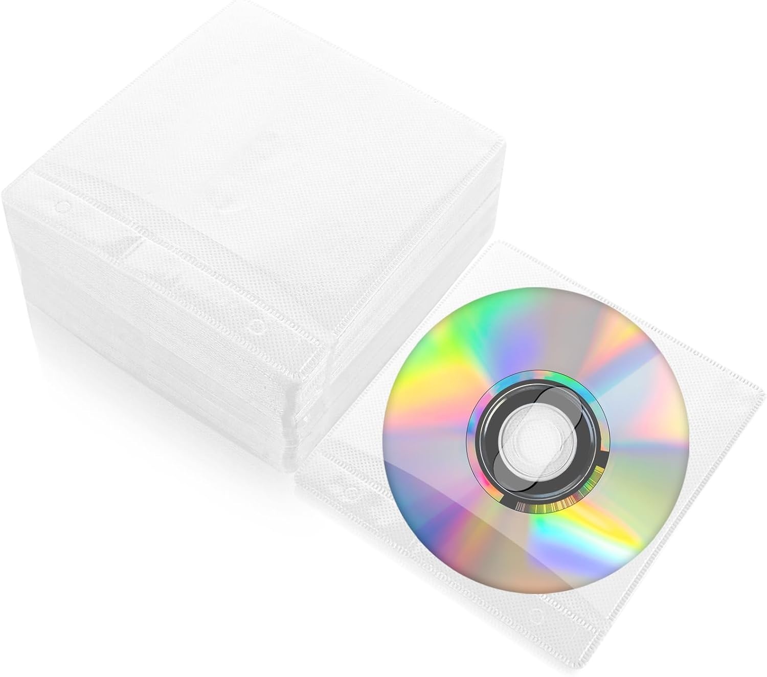 200 Stuks Transparante CD/DVD Hoezen 13 x 14.5 cm Dubbelzijdig voor Opslag