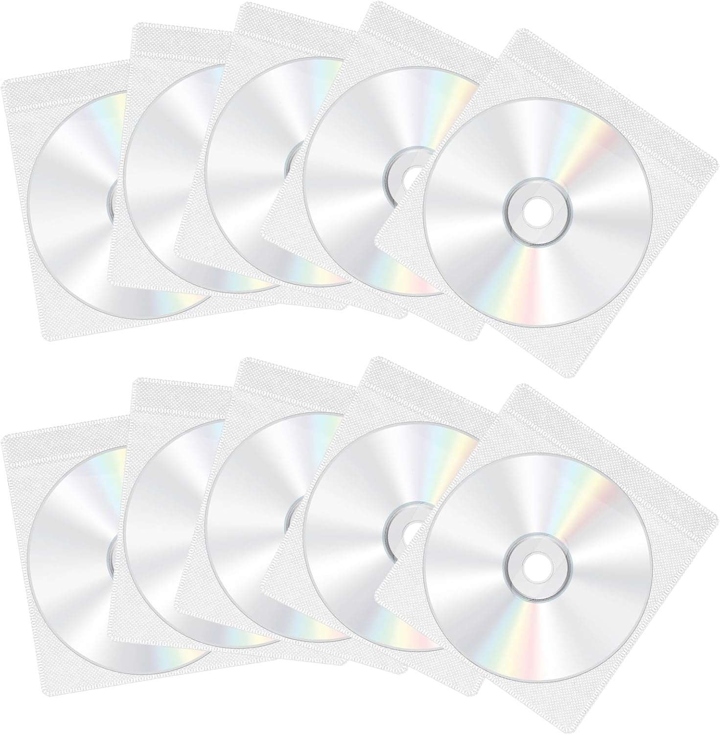 200 Stuks Transparante CD/DVD Hoezen 13 x 14.5 cm Dubbelzijdig voor Opslag