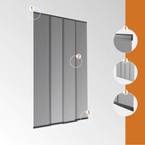 Windhager Insectenbescherming PLUS deurgordijn Easy lamellengordijn vliegengaas individueel in te korten, 120 x 250 cm, antraciet, 04315 - Maat 120 x 250 cm