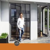Windhager Insectenbescherming PLUS deurgordijn Easy lamellengordijn vliegengaas individueel in te korten, 120 x 250 cm, antraciet, 04315 - Maat 120 x 250 cm
