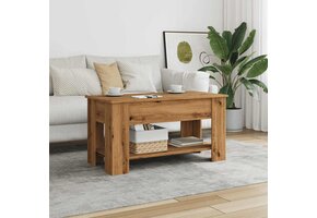 VidaXL Salontafel 101x49x52cm Bewerkt Hout - Artisanaal Eikenkleur (34% Korting)