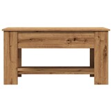 vidaXL Salontafel 101x49x52 cm bewerkt hout artisanaal eikenkleur