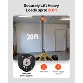 VEVOR Manual Drawstring, Capacity 1 T, with Galvanized Chain G80 Upgrade, Lift Height 6 m, Hoist for Cars in Warehouse, Orange