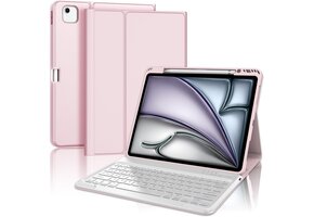 Lichtroze Toetsenbordhoes iPad Air 13" (M2) 2024 - Spaans QWERTY + 57% Korting!