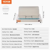 VEVOR Thermische Inbindmachine - Tot 500 Vellen - Wit - Geschikt voor A3, A4 en A5