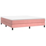 Roze fluwelen bedframe 160x200 cm - 54% korting!
