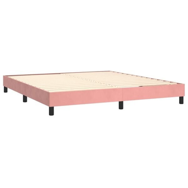 Roze fluwelen bedframe 160x200 cm - 54% korting!