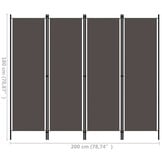 vidaXL Kamerscherm met 4 panelen 200x180 cm antraciet