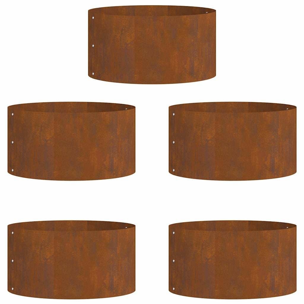vidaXL Tuinplantbakken 5 pcs Bruin 40 x 40 x 20 cm Cortenstaal