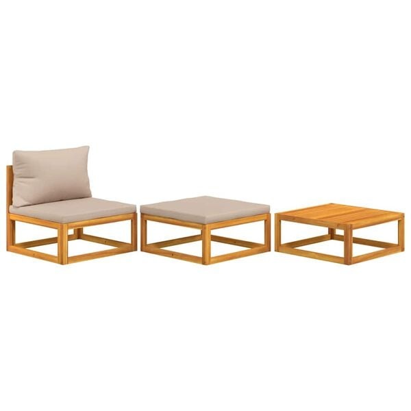 3-delige Loungeset Acaciahout - 35% Korting
