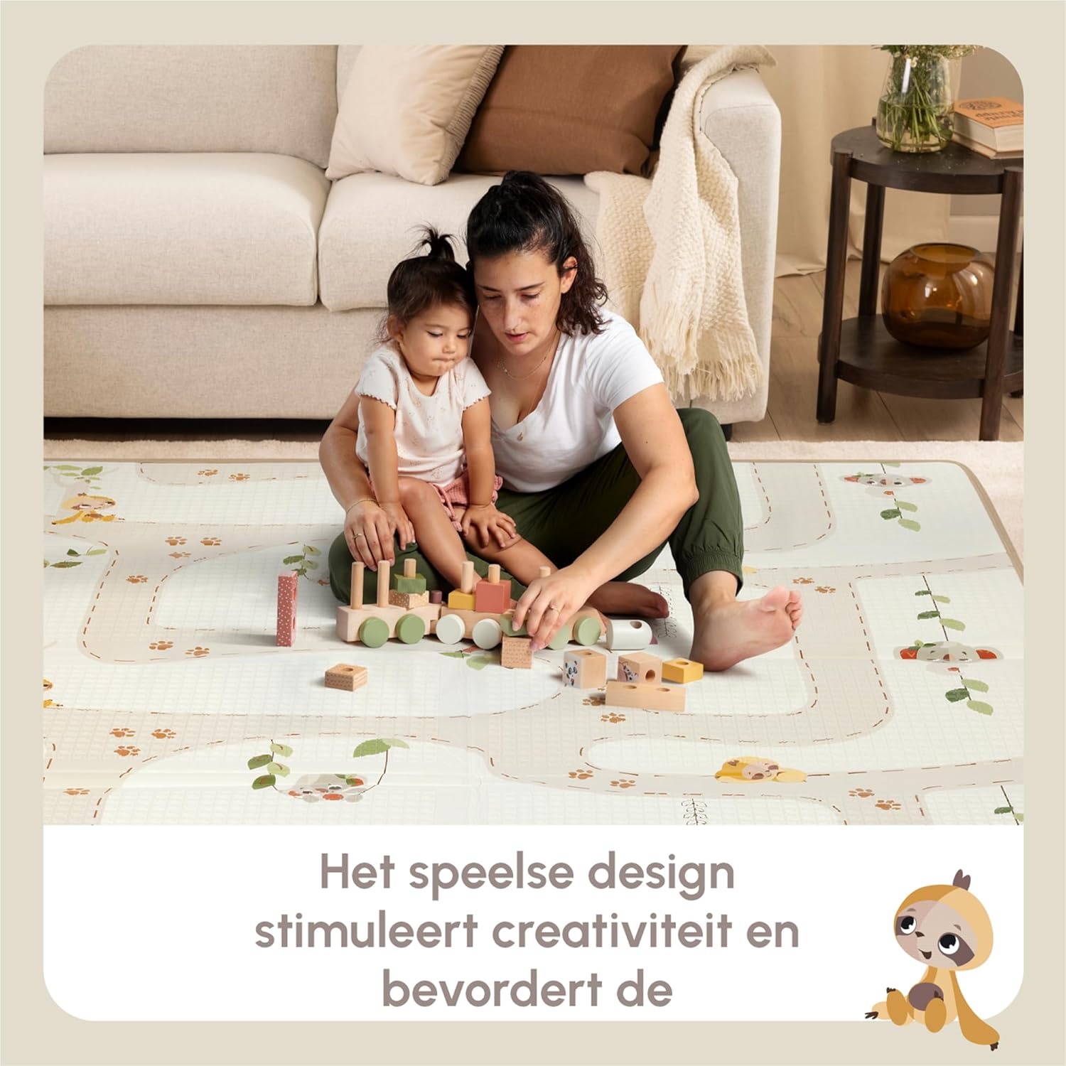 Tiny Love XL Foldable Play Mat Baby, Baby Play Mat, 0+ Months, Double Sided, Lightweight & Foldable Play Mat, 150 x 150cm, Soft & Thick (1cm), Water Resistant, Easy to Clean, Boho Chic