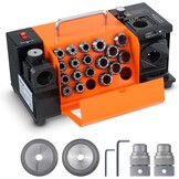 VEVOR Drill Sharpener, 3-20mm Drilling, Grinder, Lip Relief Angle and 95°-135° Point Angle, Adjustable Drill, Portable Grinder with 18 Collets, CBN & SDC Wheel