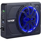 VEVOR Actieve Auto Subwoofer 10 inch 440W - Zwarte Slanke Onderbouw Subwoofer met Ingebouwde Versterker