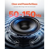 VEVOR Actieve Auto Subwoofer 10 inch 440W - Zwarte Slanke Onderbouw Subwoofer met Ingebouwde Versterker