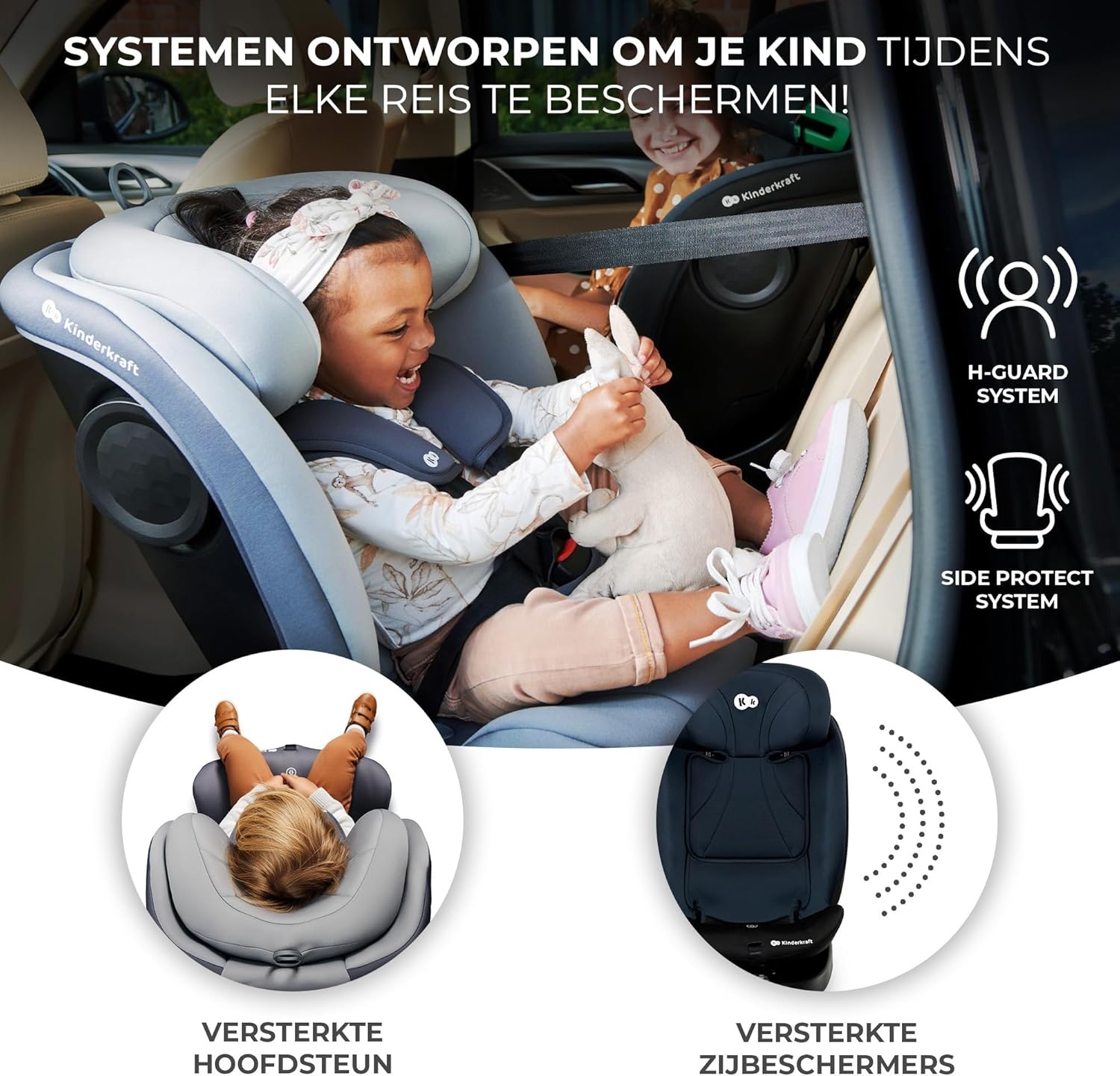 Kinderkraft I-GROW I-SIZE autostoel 40-150 cm - Graphite Black