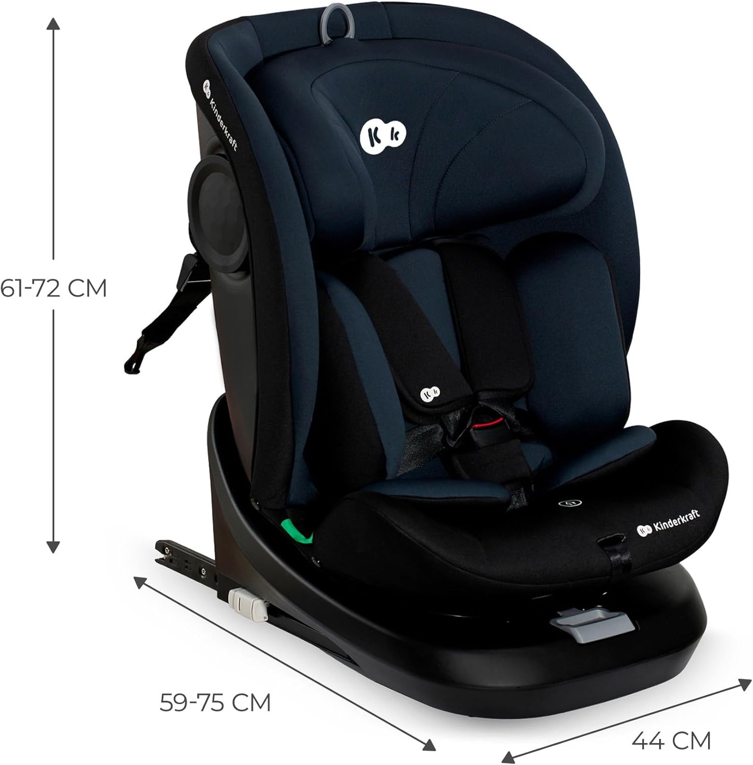 Kinderkraft I-GROW I-SIZE autostoel 40-150 cm - Graphite Black