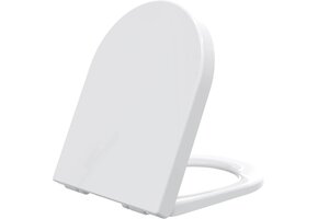 D-vorm Toiletdeksel Wit Softclose | Urea-Duroplast met Quick-Release | 66% Korting