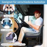 Orthopedisch zitkussen met rugleuning, zijdelingse ondersteuning en comfort, zitkussen voor bureaustoel en auto, ergonomisch, zitkussen, stuitbeenkussen, stoelkussen, zitring voor stuitbeenontlasting
